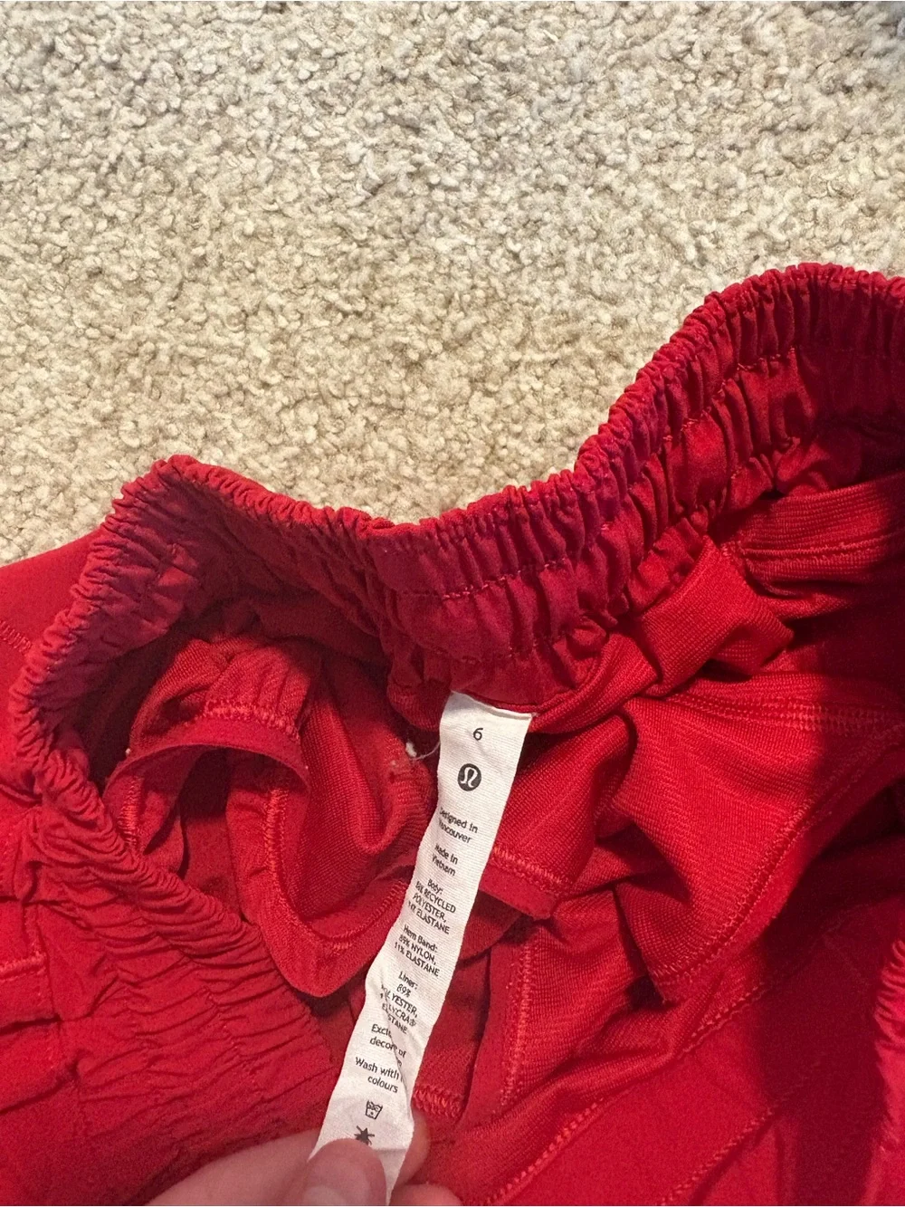 lululemon athletica Women's Red Running Shorts